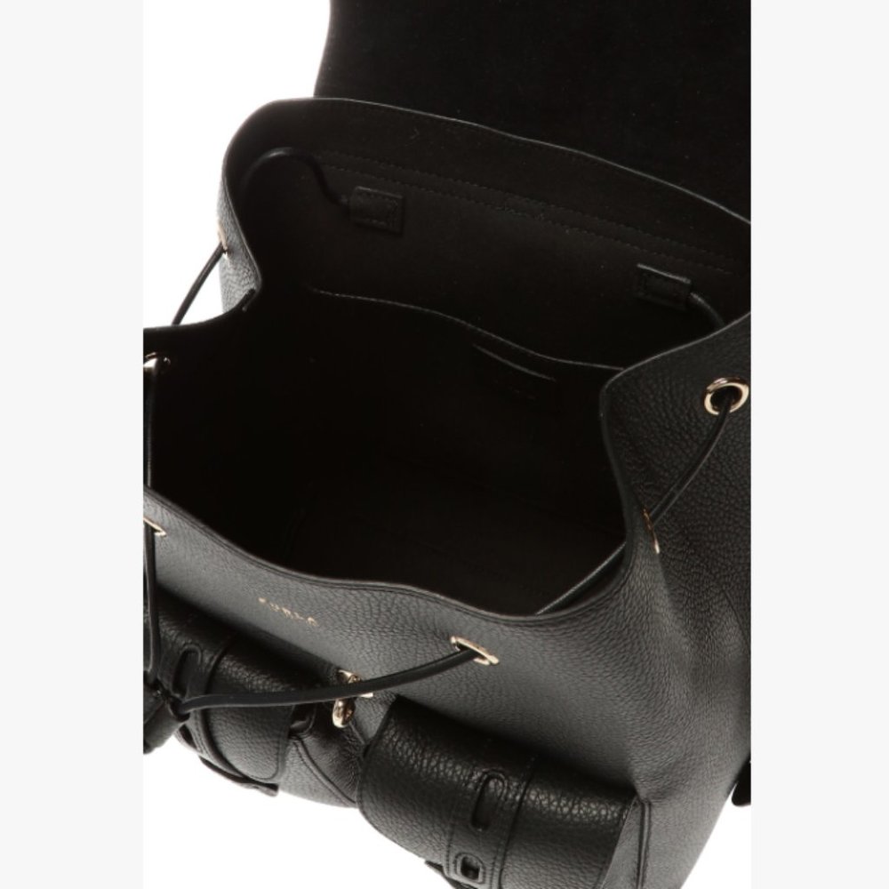 Furla NET MINI LEATHER BACKPACK in NERO (nwt) - Picture 3 of 3